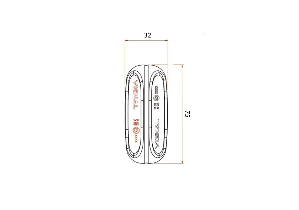 Feu de gabarit et d'encombrement LED 12/24V cristal + rouge 